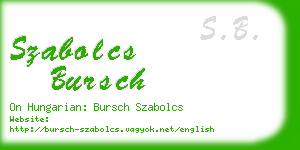 szabolcs bursch business card